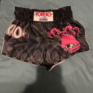 Black and Pink Athletic Men Shorts